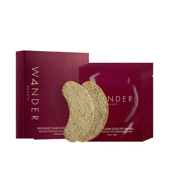 Wander Beauty Baggage Claim Gold Eye Masks Brighten Hydrate 6 Pairs Sealed NEW - Picture 1 of 4